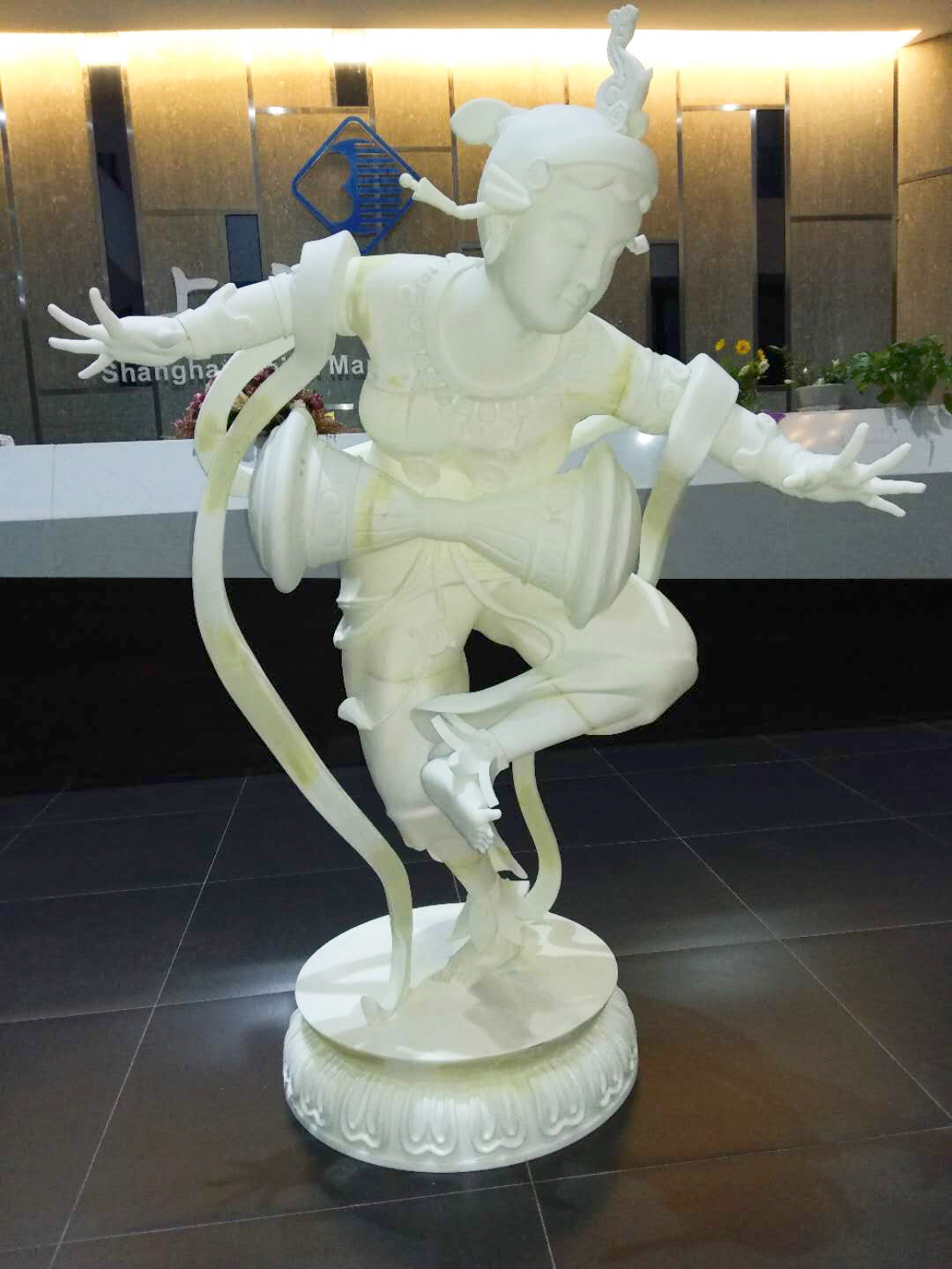 3D打印機(jī)打印大型雕塑——敦煌壁畫，白色數(shù)模